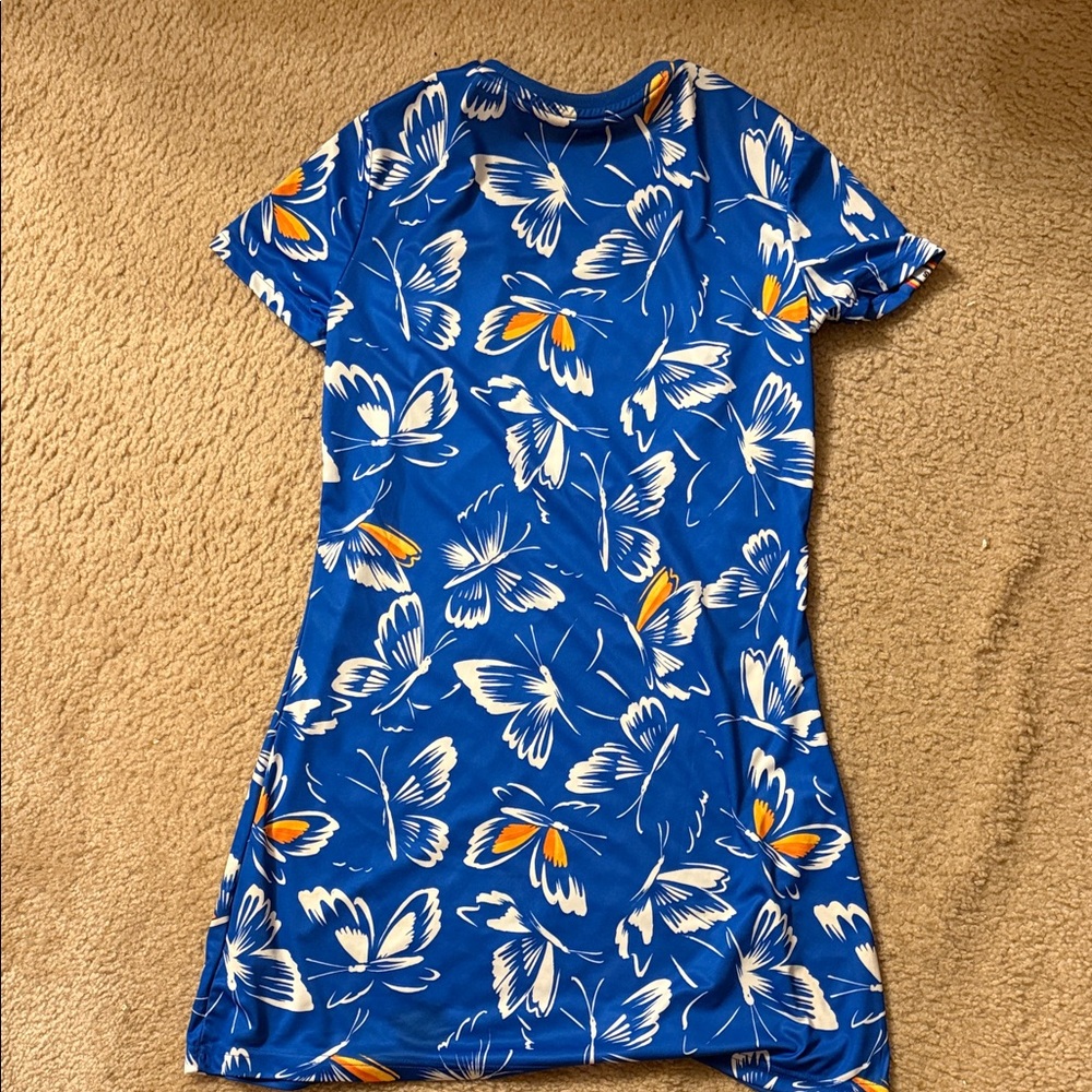 Adidas Blue Dress with Butterfly Pattern - Picture 3 of 3